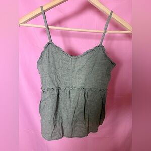 Ruched Blue/Gray Baby Tank
